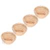 4pcs Bamboo Bird Nest Handmade Weaving Breeding Resting Bird House with Hook for Parrots Canary