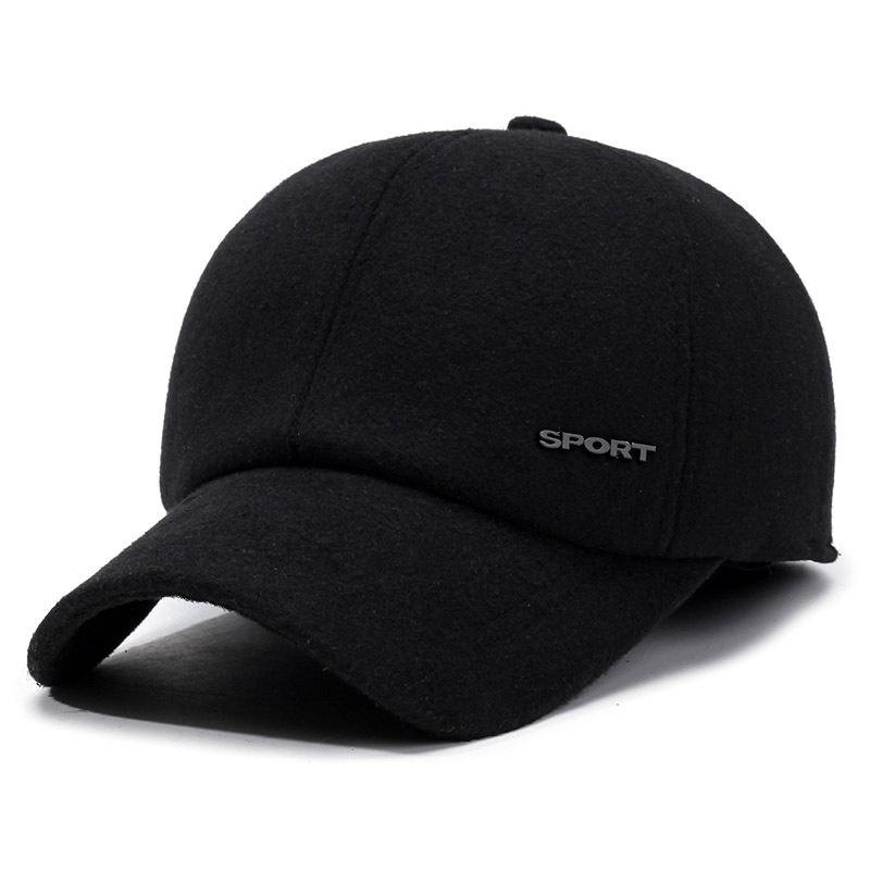 Men'S Hat Casual Baseball Cap Middle-Aged And Elderly Fashion Warm Cap Ear Protector Cotton Cap