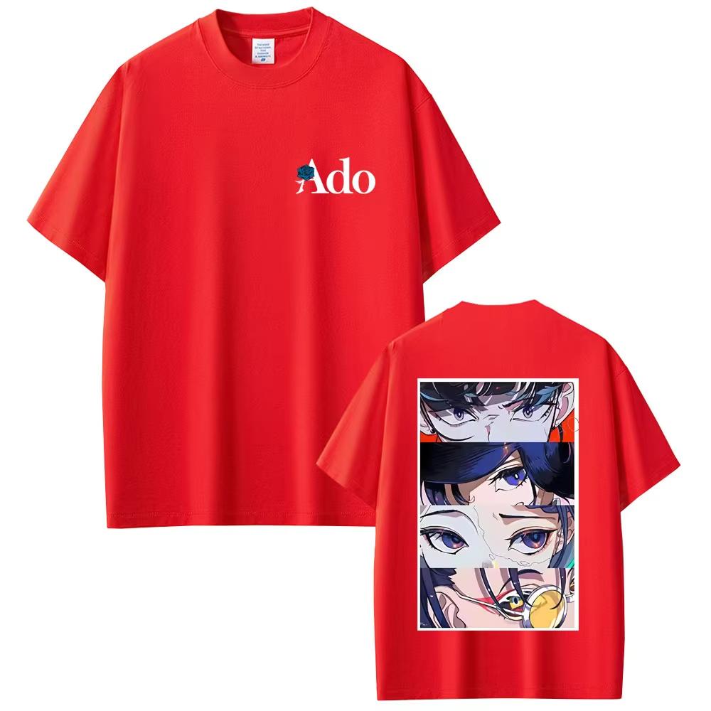 Ado Grafik T-Shirt Herren Damen Kleidung Mode Japanischer Stil T-Shirts Unisex Lässig reine Baumwolle Vintage Hip Hop Streetwear