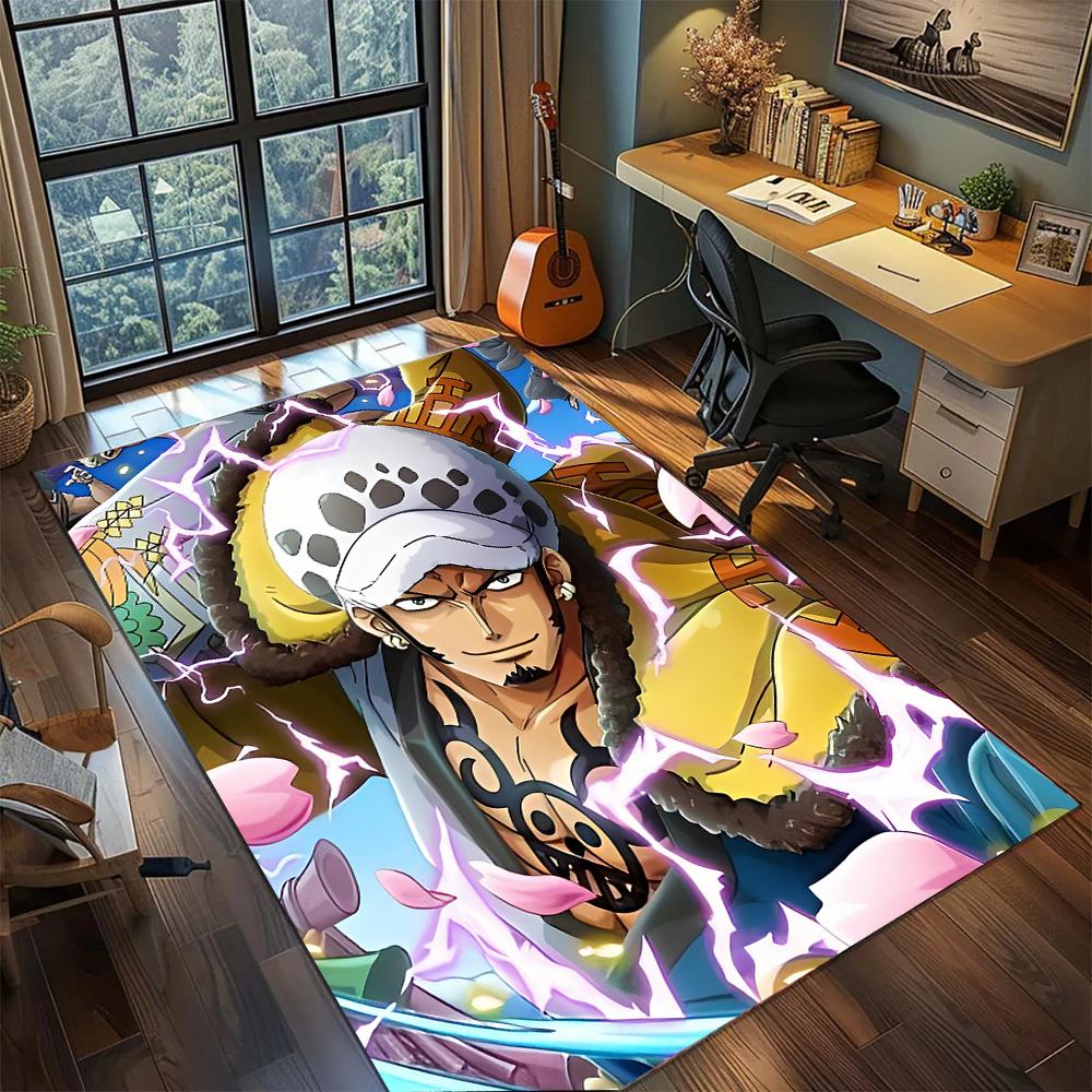 One Piece Trafalgar Law Rug Carpet Large Area Rug Non Slip Washable Floor Mat Gamer Room Bedroom Home Decor