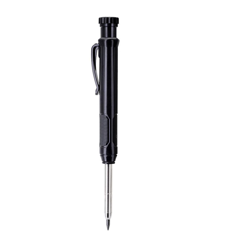 Professional 2.8mm Carpenter Pencil with Sharpener for Woodworking Construction Long Head Carpenter Pencil Stationery Supply