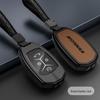 Compatible with Lynk & Co 03: Alloy Key Case, Metal or Leather Key Shell with Buckle and Rope.