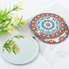 Rhinestone Embroidery Mosaic Makeup Mirror 3pcs Portable DIY Diamond Art Mosaic Makeup Mirror Art Craft Set Datura Pocket Mirror