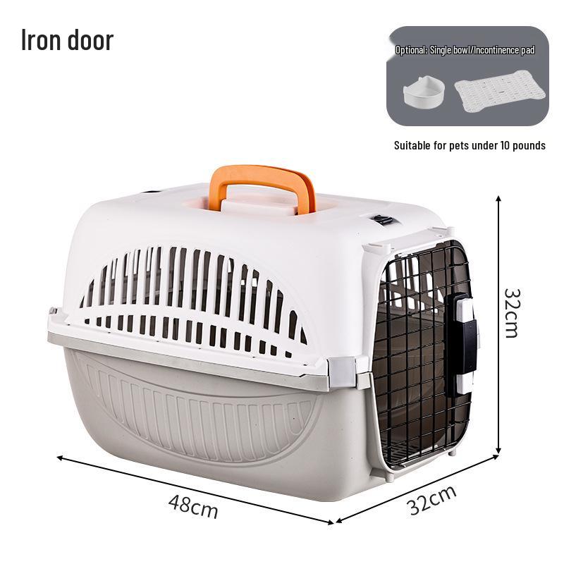 Lightweight Portable Cat Travel Cage - Breathable and Compact Pet Carrier