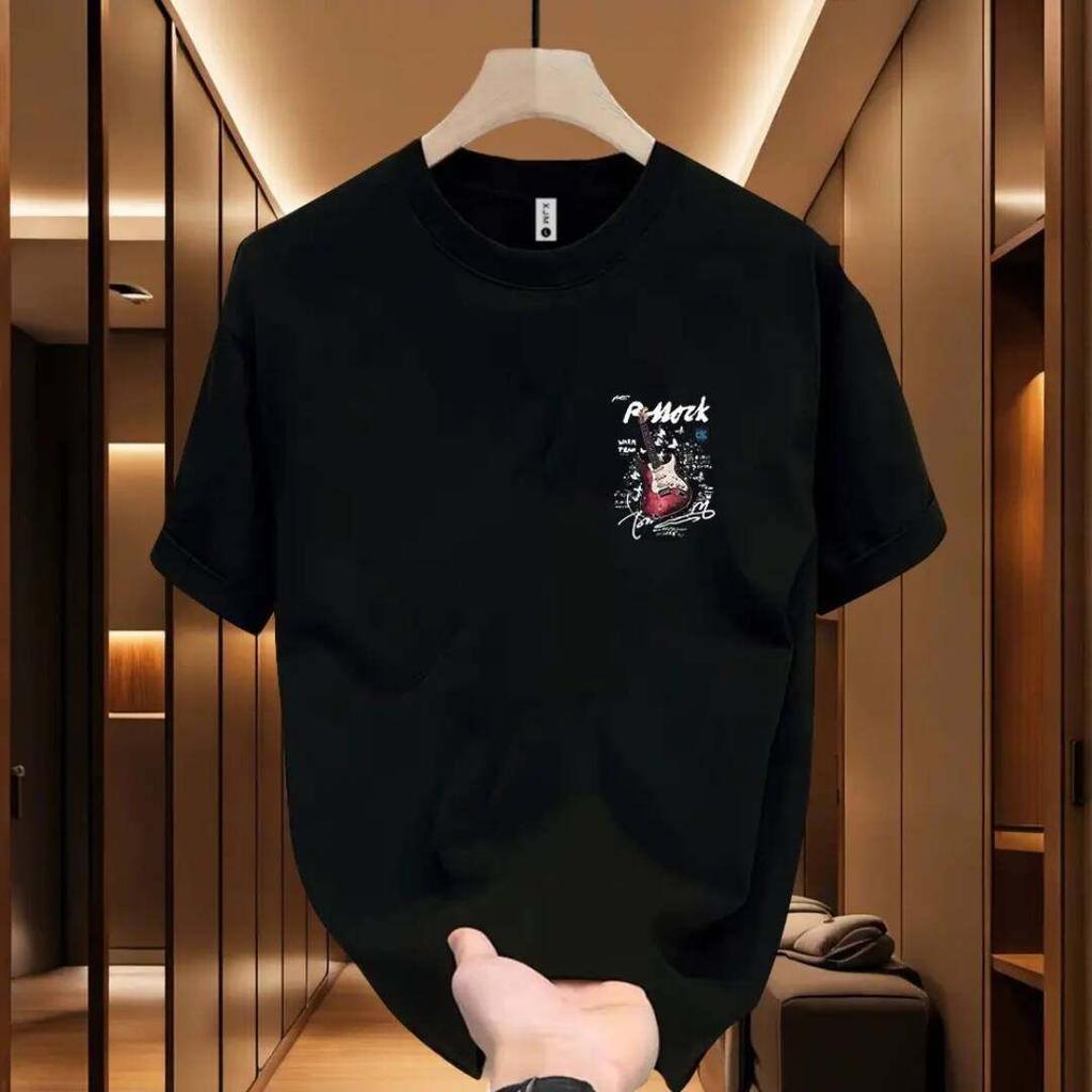 Trendy Brand Short-Sleeved Cotton T-Shirt Men'S And Women'S Printing Trend High-Quality Versatile Crew Neck T-Shirt