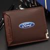YCZA8 Leather Wallet Car Driving License Credit Card Bag For Ford ST FOCUS 2 Mondeo Fiesta Kuga MK2 MK3 MK4 Ecosport Fusion Accessory