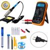 60W Soldering Iron Kit Adjustable Temp Welding Tool Digital Multimeter 5pcs Soldering Iron Tips EU/UK/US Standard