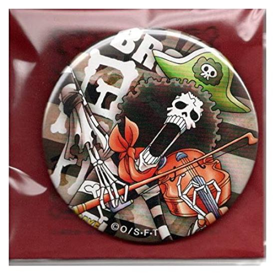 One Piece Can 2nd Edition RED Straw Hat Store Brook Badge,