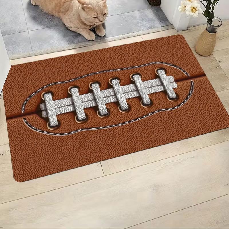 American Football Sport Thema Willkommens-Fußmatte Weich Rutschfest Waschbarer Küchenteppich Schlafzimmer Wohnzimmer Heimdekoration Bodenmatte