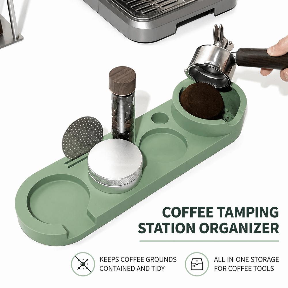 Heat Resistant Espresso Tamping Mat Non-Slip Espresso Tamping Station Coffee Tamper Mat Cafe Use