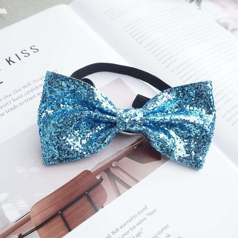 Sparkling Gold Glitter Resin Bow Tie Pin For Wedding And Party Wear