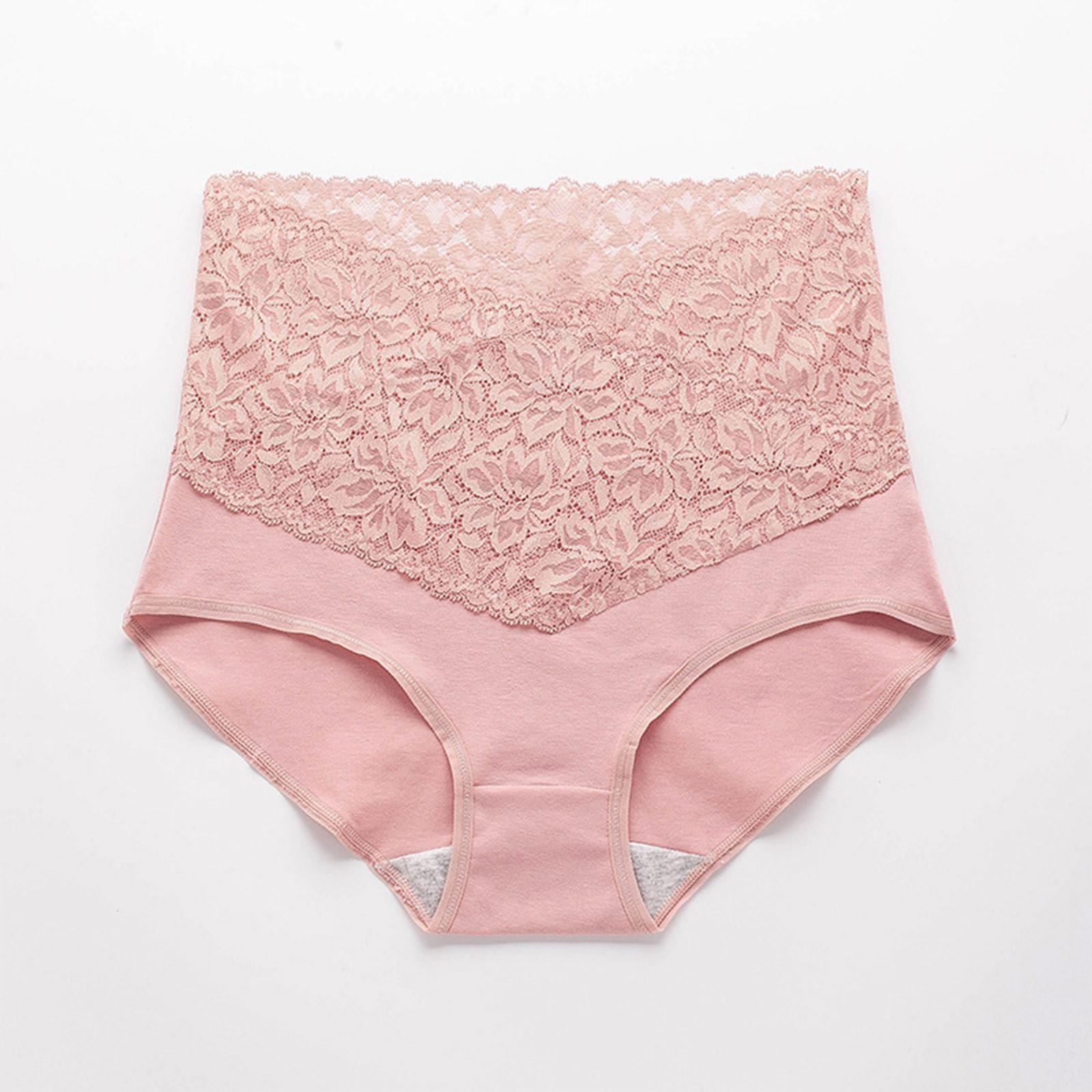 

Женское нижнее белье с V-образным вырезом и высокой талией, женские хлопковые кружевные трусы для девочек 2X-Large розовый