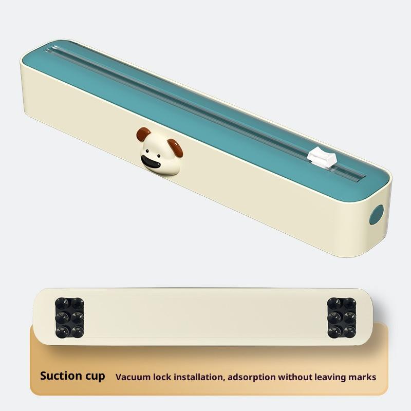 Dvojbřitý řezák na potravinovou fólii magnetický typ nastavitelný řezák na pečicí papír a hliníkovou fólii úložný box