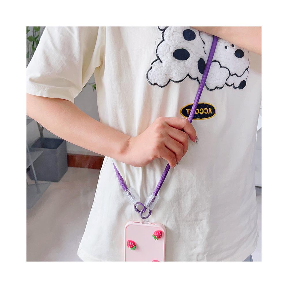 High-end Diagonal Carrying Mobile Phone Lanyard with Universal Case, Durable and Strong Back Clip Rope.