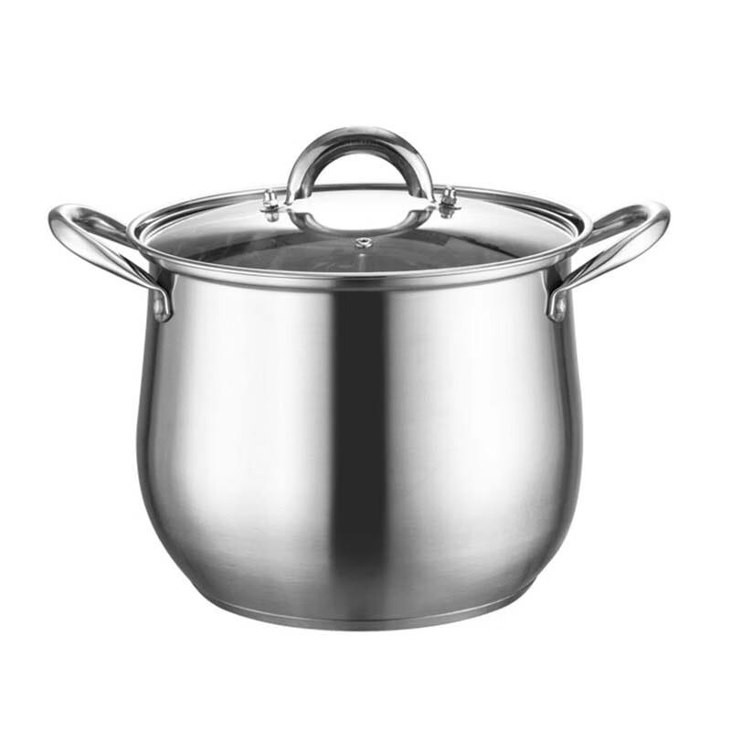 Triceratops 304 Stainless Steel Drum-Shaped Stock Pot