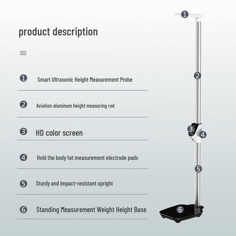 Beryl Smart Voice Ultrasonic Height & Body Fat Analyzer (CN version)