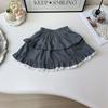 Spring Girls' Lace Hooded Sweatshirt & Skirt Set