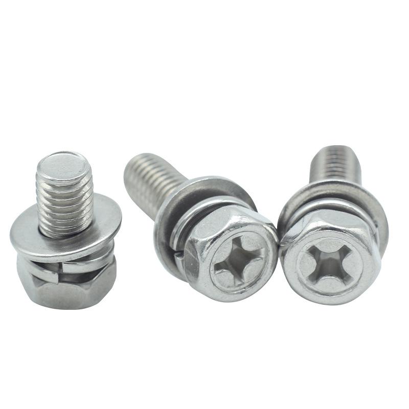 304 Stainless Steel Hexagon Screw with Spring Washer Combination