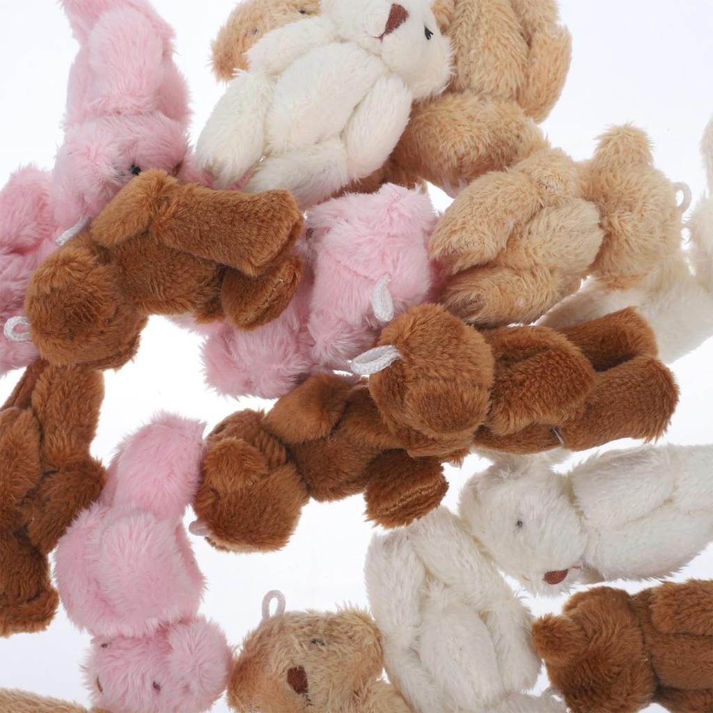 SKISUNO 40-Piece Mini Plush Bear Set - Small Plush Party Favors, Miniature Bear Figurines, Tiny Figures, Mini Bears, PP Cotton