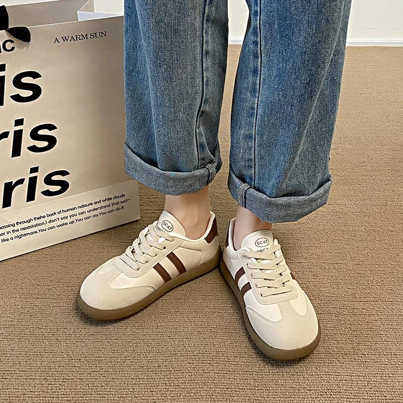 Fashion Women's New Fashionable Casual Shoes, College Style Soft and Comfortable Flat Shoes, Outdoor Casual and Comfortable Sports Shoes