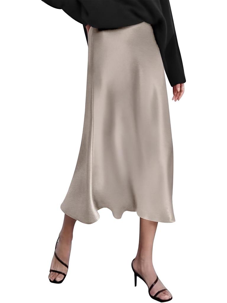 2023 Autumn Women's High Elastic Satin Short Skirt with Modern Design