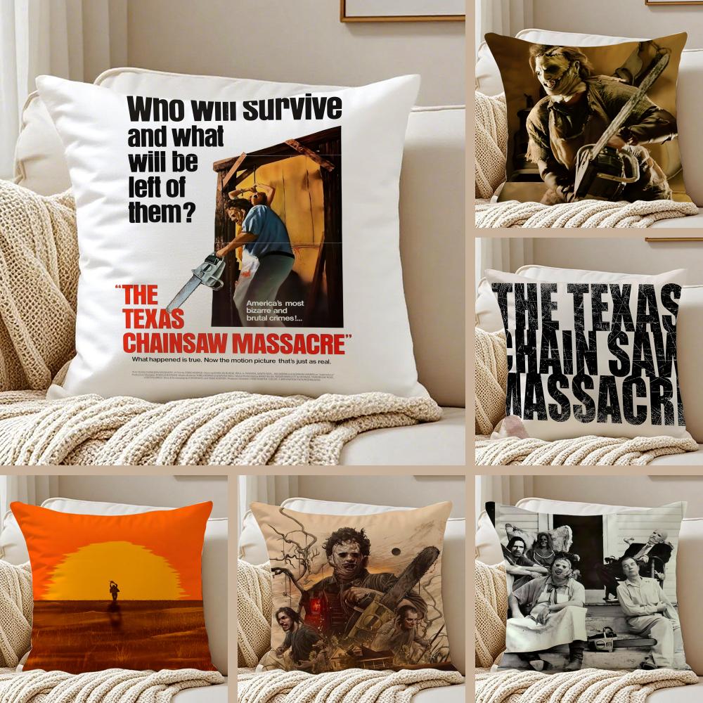 Movie Horror The TTexas Chain Saw MMassacre Cushion Cover Pillowcase Antidustmite Living Room Sofa Decor Cushion Room
