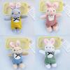 Adorable Mini Plush Rabbit Keychain Soft Cartoon Animal Doll For Backpacks