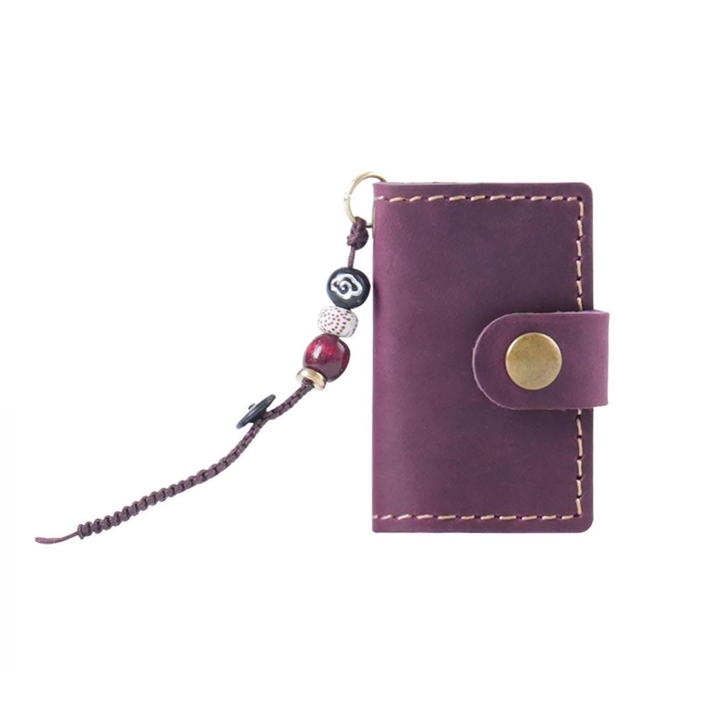 Mini Traveler's Cowhide Notebook Pendant - Handmade Decorative TN Travel Book