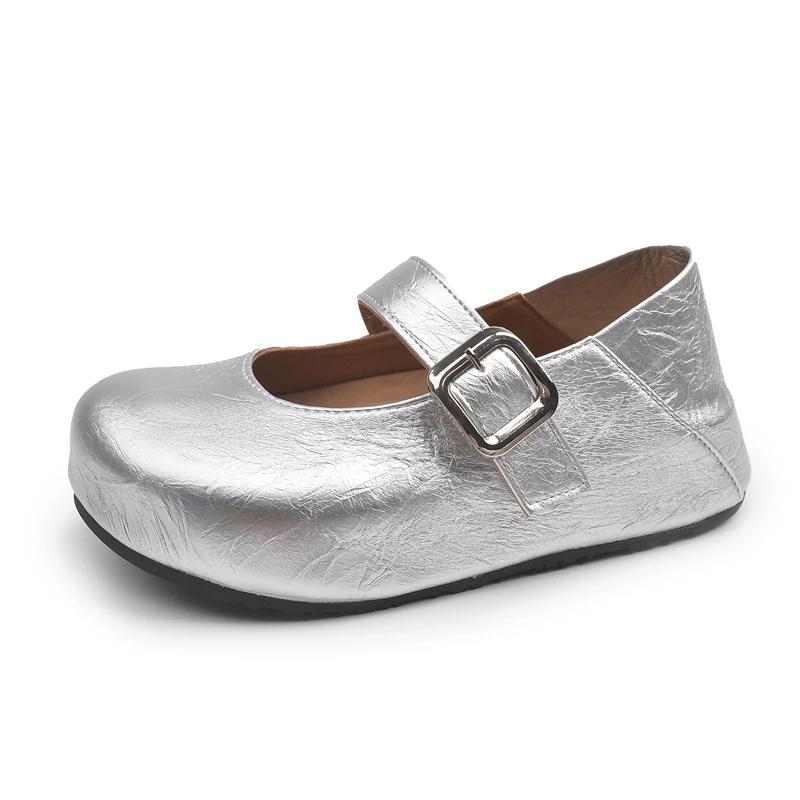 

Модные женские туфли Мэри Джейн на платформе, дизайнерские лоферы, летние сандалии на плоской подошве, тренд 2025, повседневные кроссовки, туфли для платья, Zapatos Mujer 40 серебряный