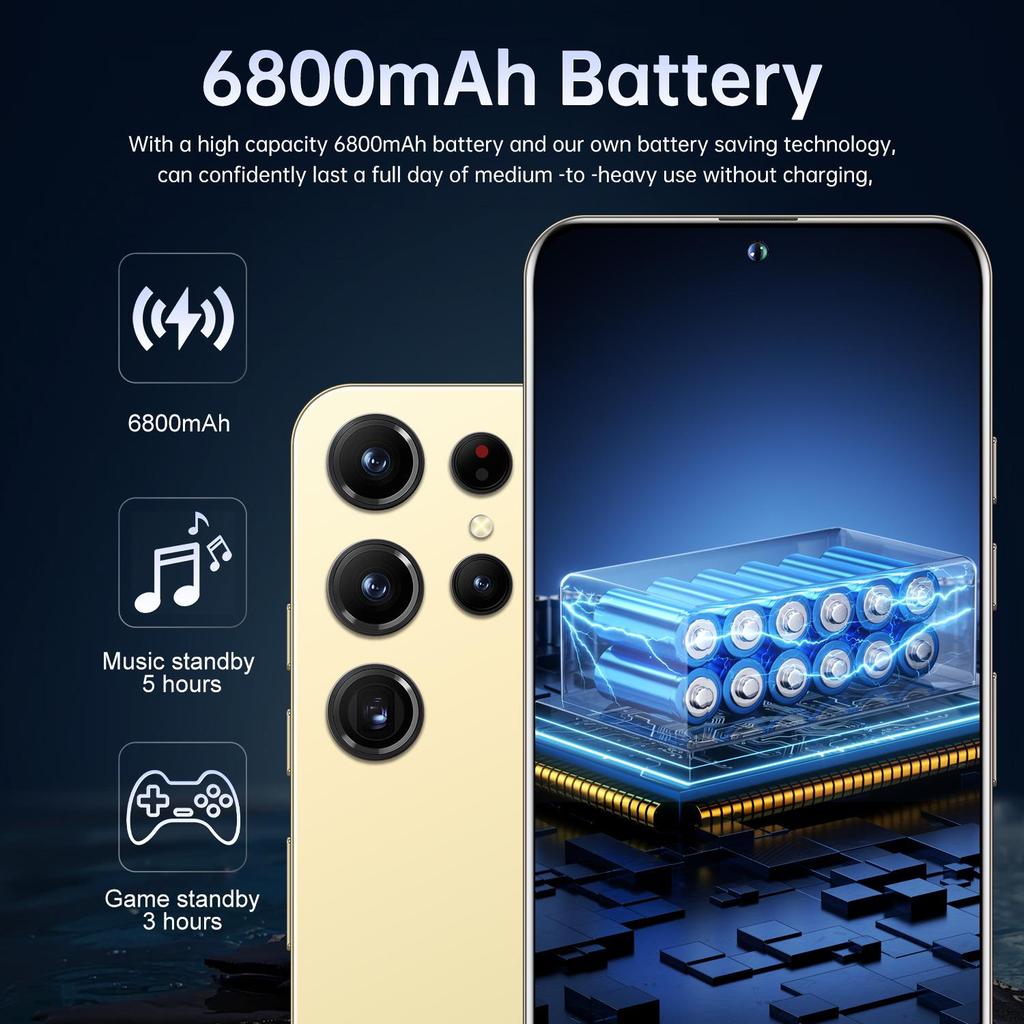 S25 Ultra Smartphone - 7.3-Inch HD Screen, Android, 2GB+16GB