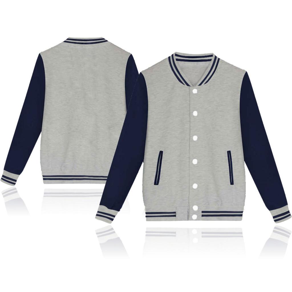 Fashion Men's  New Fashion Solid Color Casual Stand Collar Sweater Jacket