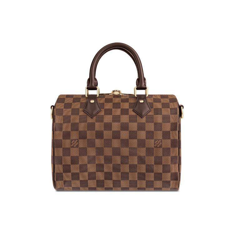 Louis Vuitton Borsa a tracolla in tela rivestita Speedy da donna, colore cuoio, N41368