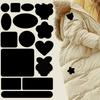 Universal Black Self-Adhesive Fabric Repair Patch (2-Piece) -No-Cut Instant Fix For Down Jackets & Coats
