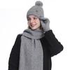 High Quality Winter Knitted Warm Set Custom Logo  Winter Gifts for Men and Women Scarf Beanie Hat and Gloves