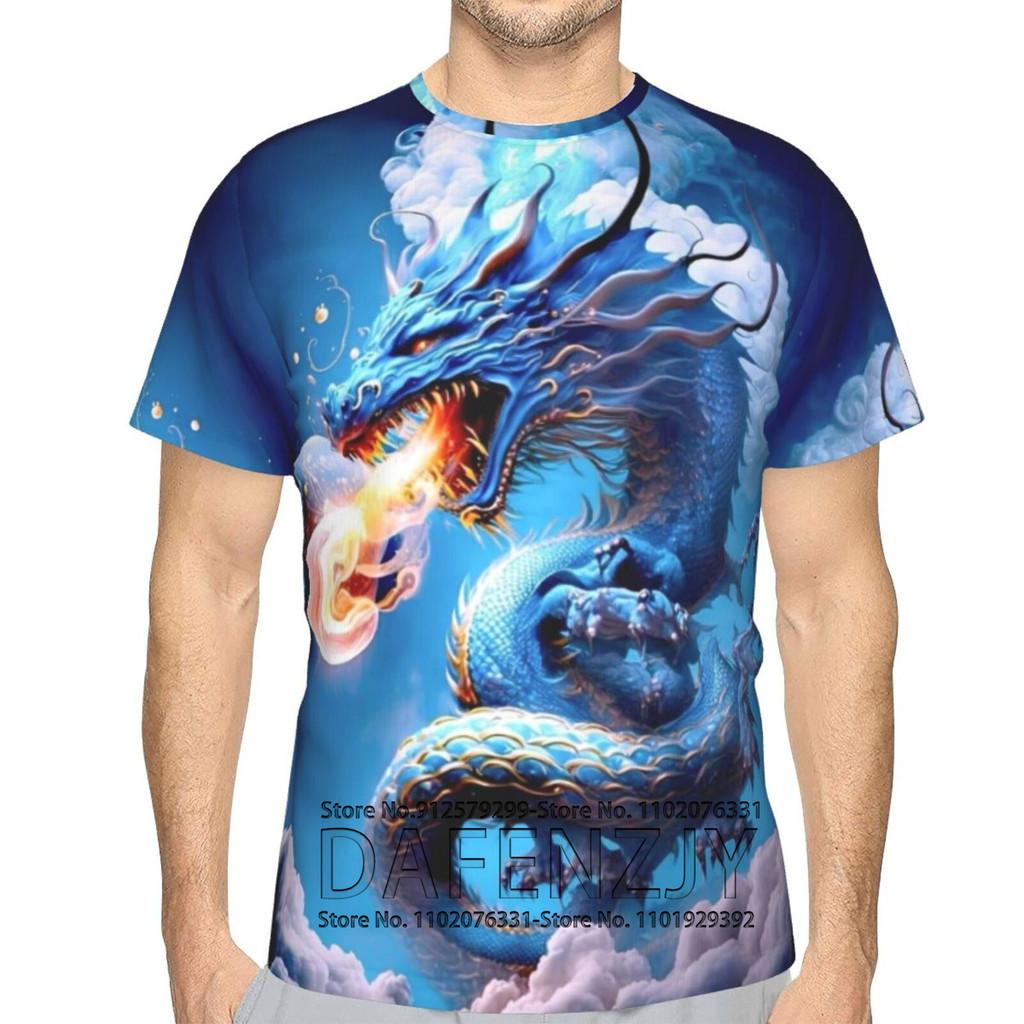 Dragon T-shirt Fashion 3D Printed T-shirt Animal Pattern Short Sleeved Plus Size Streetwear T-shirt Summer Casual Men's Top