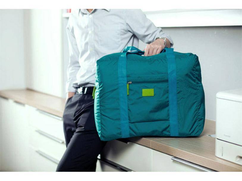 Portable Large-Capacity Travel Trolley Bag with Organizer Sleeve