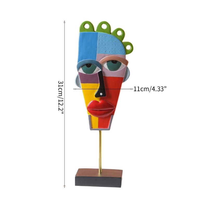 Creative Abstract Face Model Statue Office Desk Art Ornaments Livingrooms Bedroom Dinning Table Centerpieces Decorat
