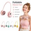 Rechargeable Portable Neck Fan 5 Speeds Silent Fan Foldable Cooling Fan For Travel,Office,Outdoor