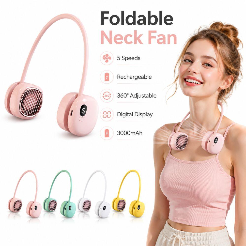 Rechargeable Portable Neck Fan 360° Adjustable Silent Fan  For Travel,Office,Outdoor