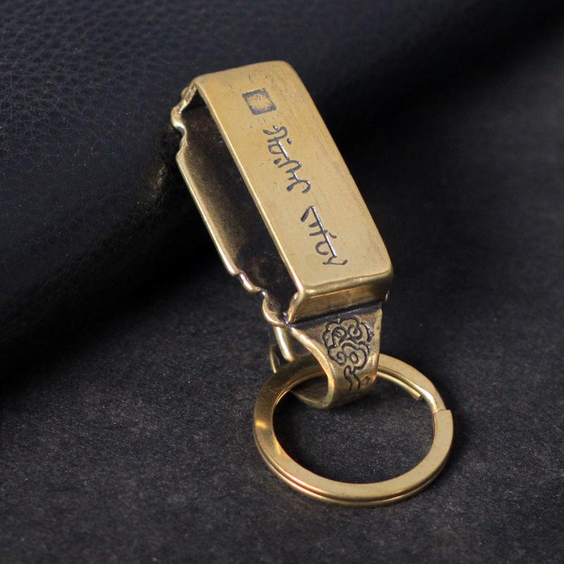 1 Pezzo Fibbia per Cintura Vintage in Metallo Anti-Perdita Portachiavi Portatile in Ottone Fibbie Gancio Portachiavi Design Retrò Catena Accessori Fai da Te