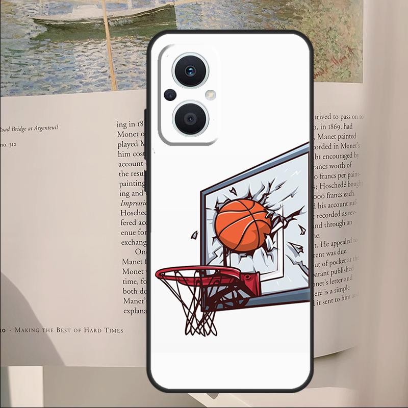 Basketball On Fire Case For OPPO Reno 7 6 8 Lite 2 3 4 5 Z 8T OPPO Find X3 Lite X2 Neo X5 X6 Pro Back Cover