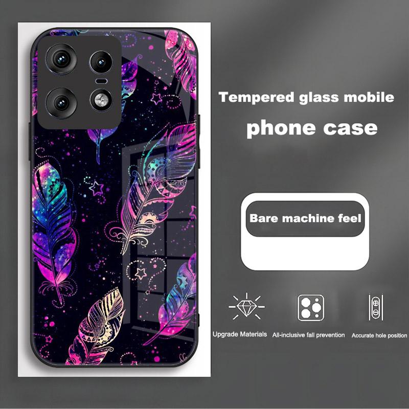 Luxury Tempered Glass Case For Motorola Edge 50 Pro Neo Fusion Ultra Phone Cover S50 X50 Ultra 5G Full Protective Shell Fundas