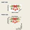 Painted Bow-shaped Light Bulbs, Pine Branches, Snowflakes, Balcony, Glass Windows, Home Decoration, Window Stickers
