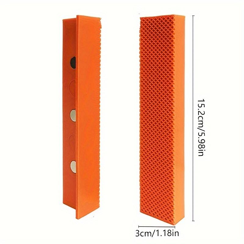 [Magnetic Protector Pads for Vise] Orange Magnetic Clamp Grips Protector Pads - Anti-Slip Clamp Protector for Vise, Metalworking, Woodworking