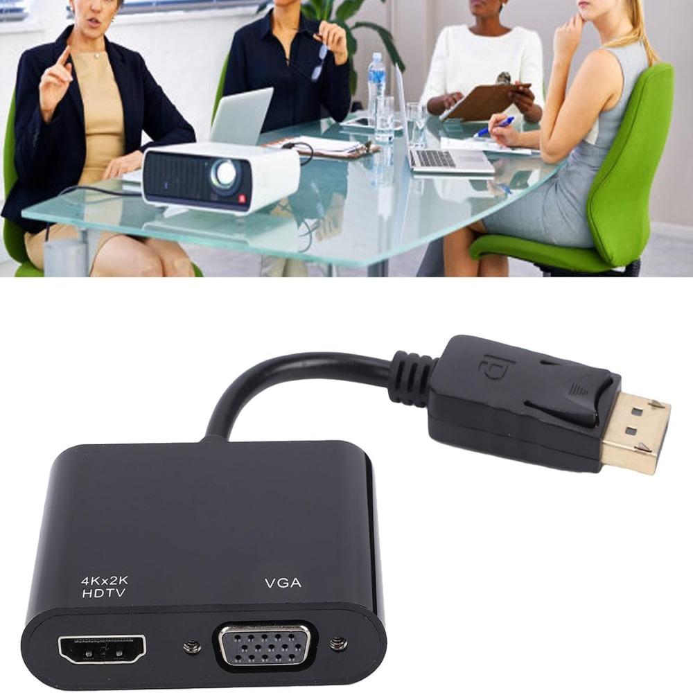 2 in 1 Design Converter Hub No Driver Required Plug and Play Dock DisplayPort Adapter  For Display