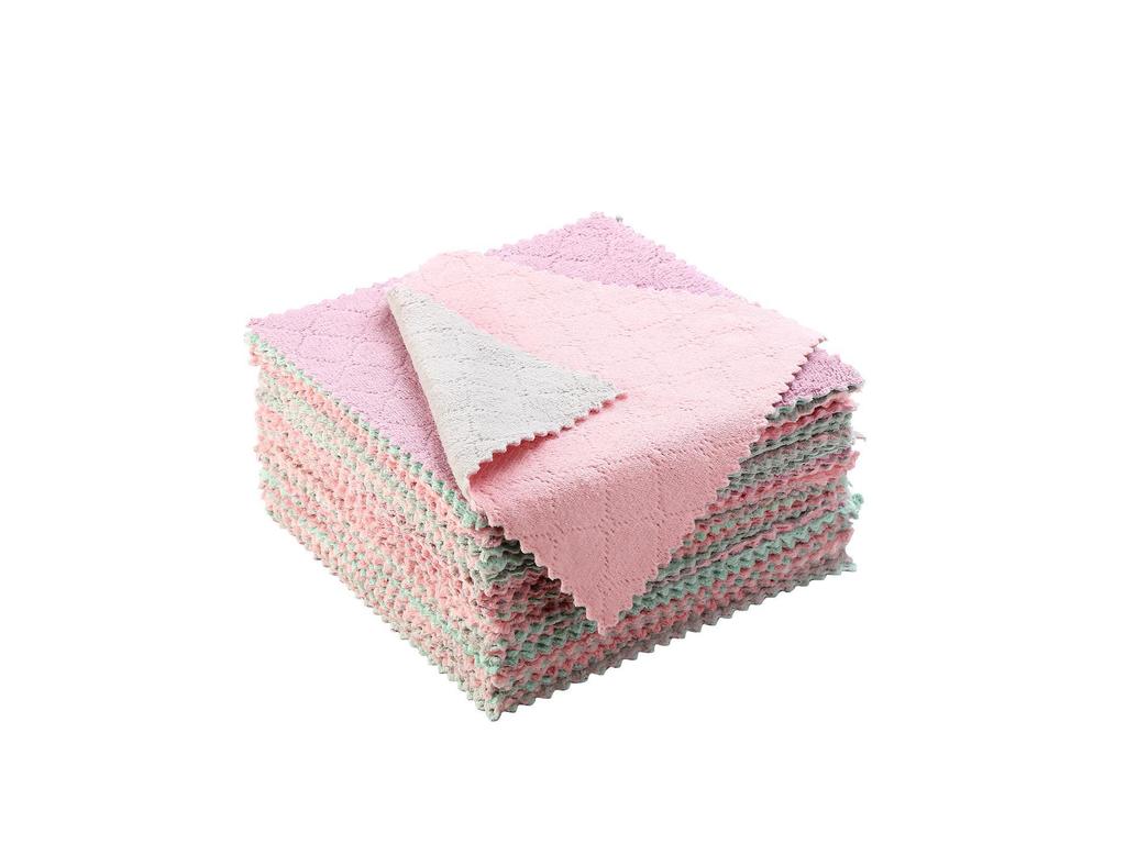Absorbent Cotton Dishwashing Cloths: Non-Stick Oil Kitchen Towels for Cleaning Tables and Dishes.