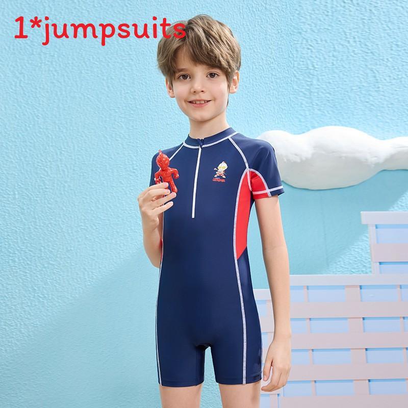 

Ultraman Kids Swimsuit With Sun Protection Fast Dry Polyester For Swimming And Water Sports Dark Blue,L