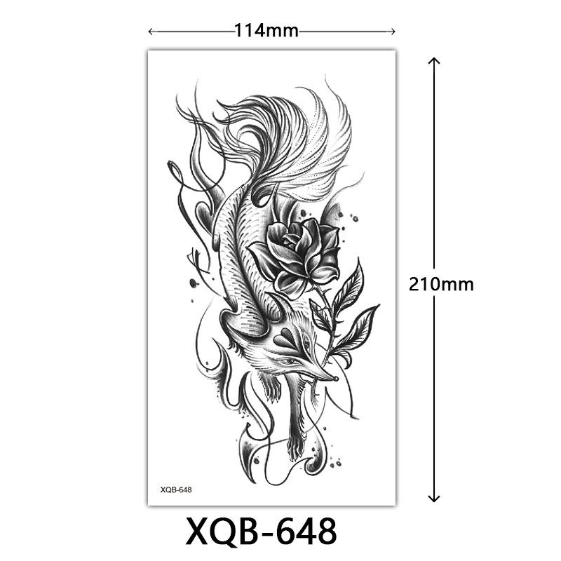 Small Full Arm Tattoo Sticker, Flower Letters, Plain Flower Tattoo Sticker Tattoo