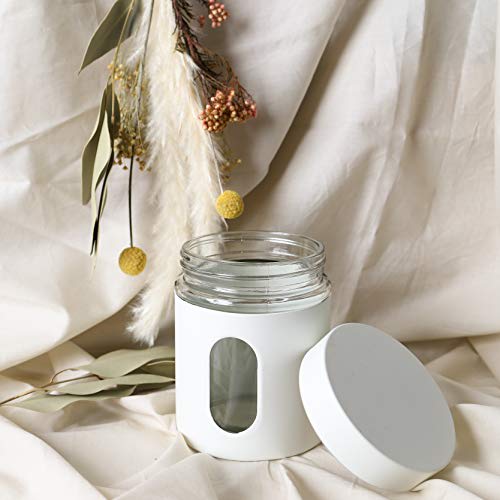 Pearl Metal Storage Container, White, 700ml, Glass Canister, Comado, HB-4532