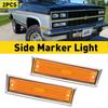 2PC Front Side Marker Lights Fit Chevrolet 81-91 C10 C20 C30 GMC C1500 C2500